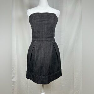 Guess Black Denim Strapless Mini Dress Juniors Size 7